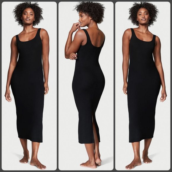 Victoria's Secret Black Sleeveless Ribbed Modal  Slip Dress Size - XL - Picture 5 of 5